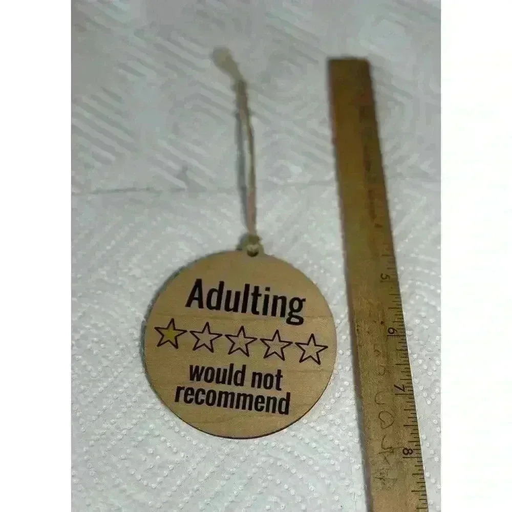 Funny Adulting One Star Would Not Recommend Christmas Tree Ornament